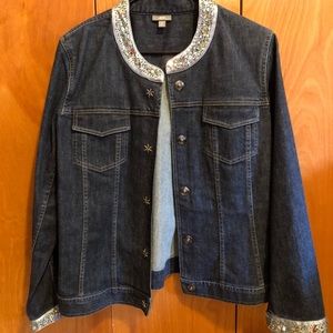JJill Adorned Jean Jacket